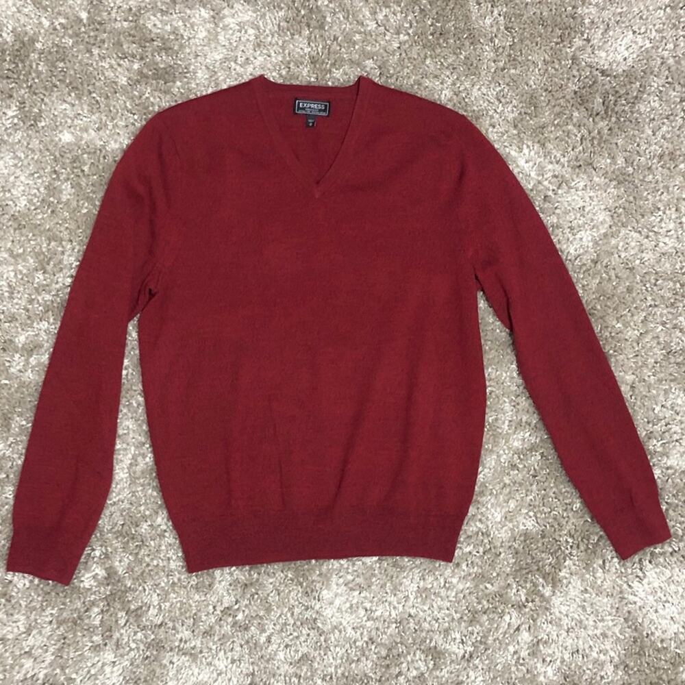 Express Modern Fit Merino Wool V-Neck